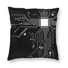 Наволочка для подушки с компьютерным процессором и сердцем, наволочка для подушки с 3D принтом, наволочка для гостиной, модная наволочка для подушки, домашний декор