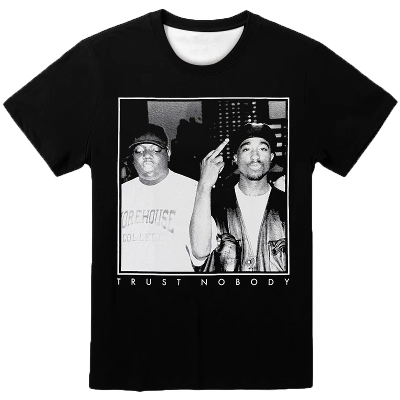 Мужская футболка с принтом Trust Nobody Tupac 2pac Shakur одежда в стиле Харадзюку 2020New|Мужские