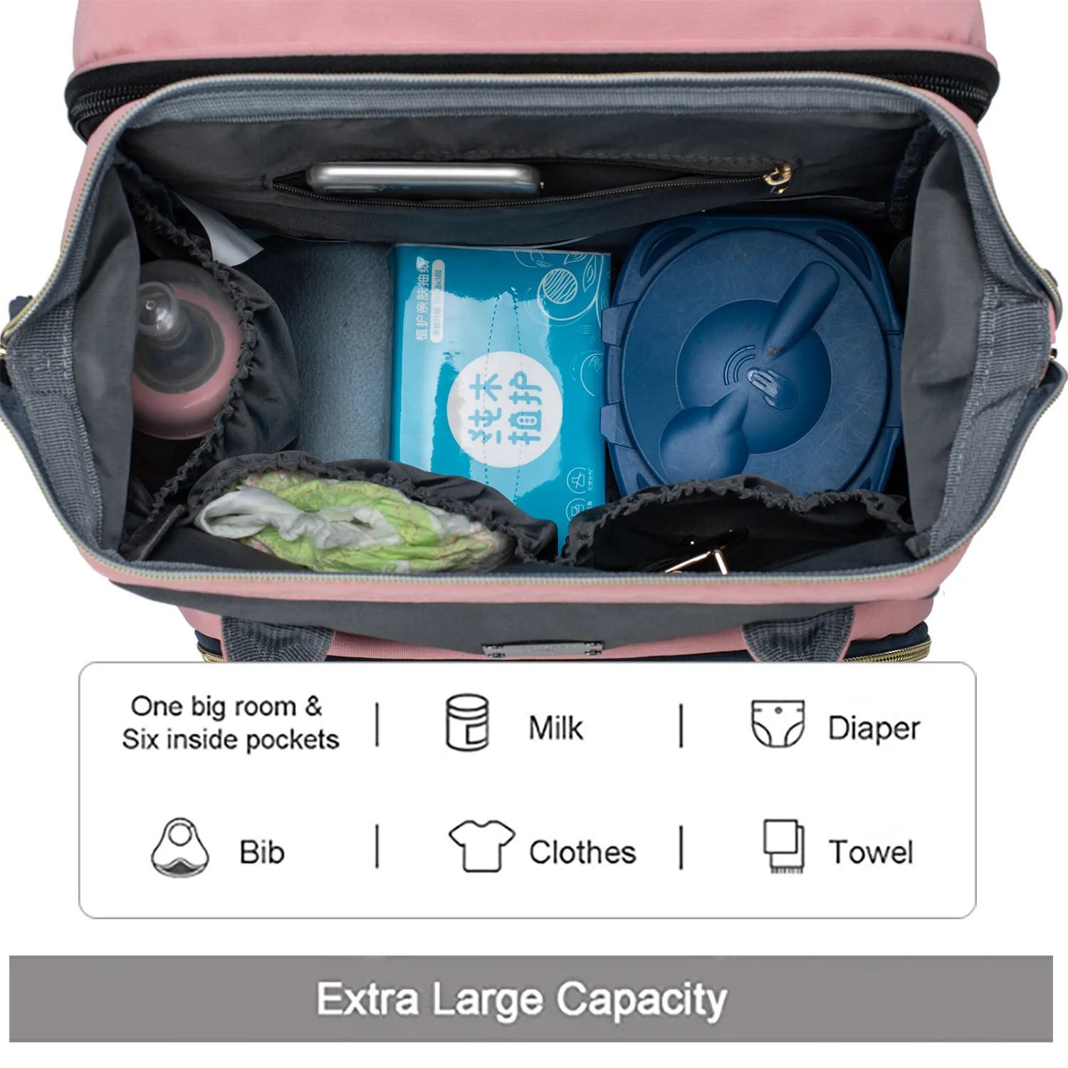 

Baby Diaper Bag Bed Backpack For Mom Maternity Bag For Stroller Nappy Bag Large Capacity Changing Pad Nursing Bag for Baby Care