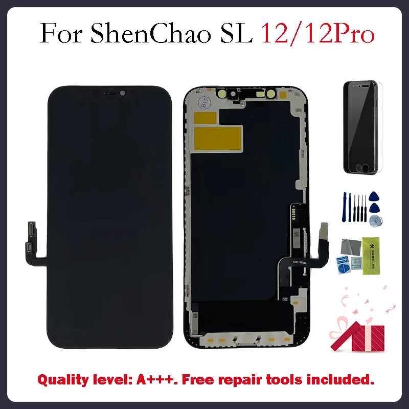 

For SL OLED Shenchao iPhone 12 pro LCD Display Touch Screen Digitizer Assembly Tested No Dead Pixel Replacement LCD 12