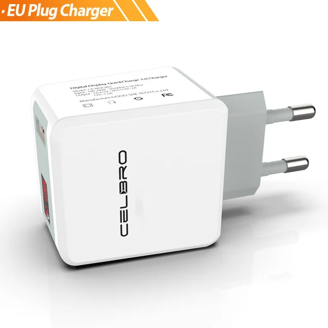 White EU Charger Быстрая зарядка 3,0 USB быстрое зарядное устройство QC 3,0 QC3.0 настенное зарядное устройство адаптер для samsung Galaxy S9 huawei FCP Xiaomi LG светодиодный мобильный телефон - Тип штекера: White EU Charger
