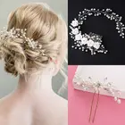 Свадебные аксессуары для волос, гребеньшпилька для волос с искусственным жемчугом и кристаллами для женщин и девушек