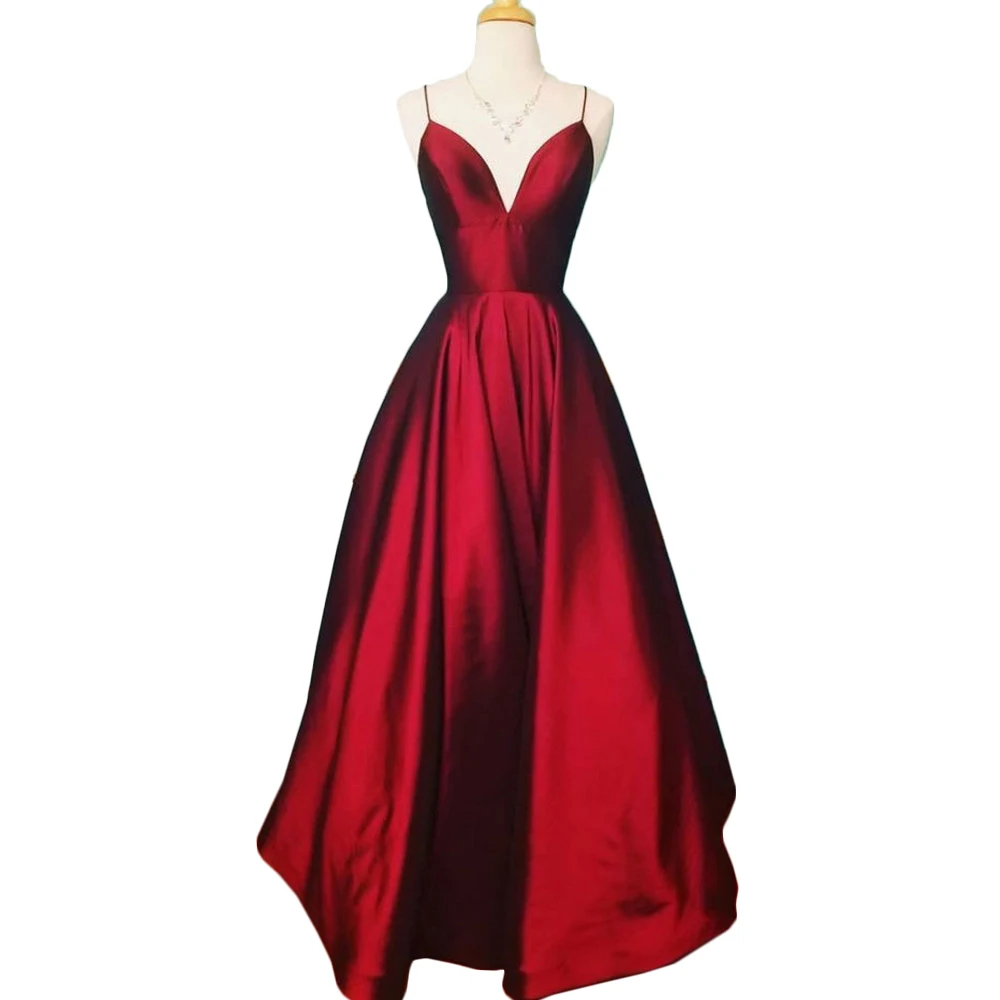 Женское вечернее платье в пол S ~ 3XL облегающее с v-образным вырезом и высокой