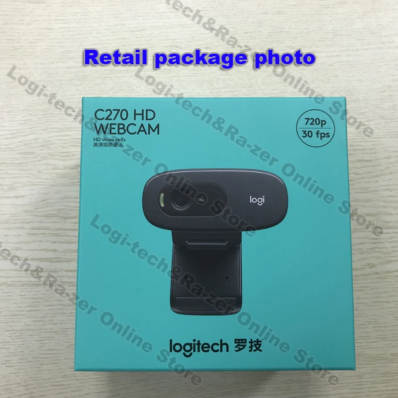 Веб камера Logitech C270 HD Vid 720P с микрофоном USB 2 0 поддержка официальных тестов для