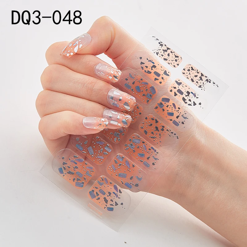 Recuerdame 14 Типсы наклейки на ногти смешанные градиентый Блестящий Nail Art Наклейки