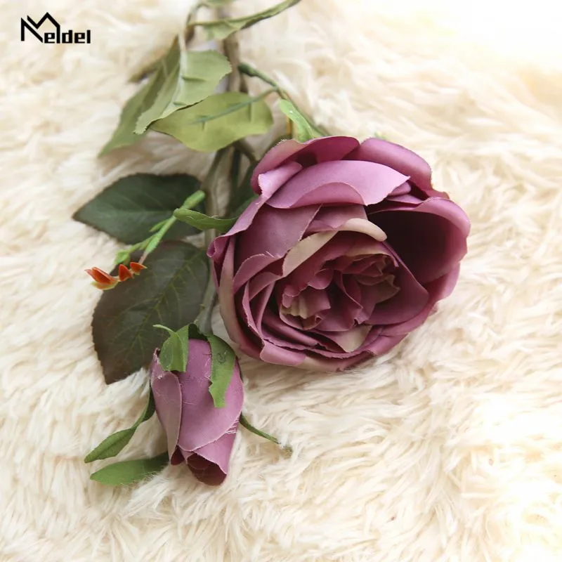 Декоративный букет Meldel DIY искусственные шелковые бутоны розы украшение для