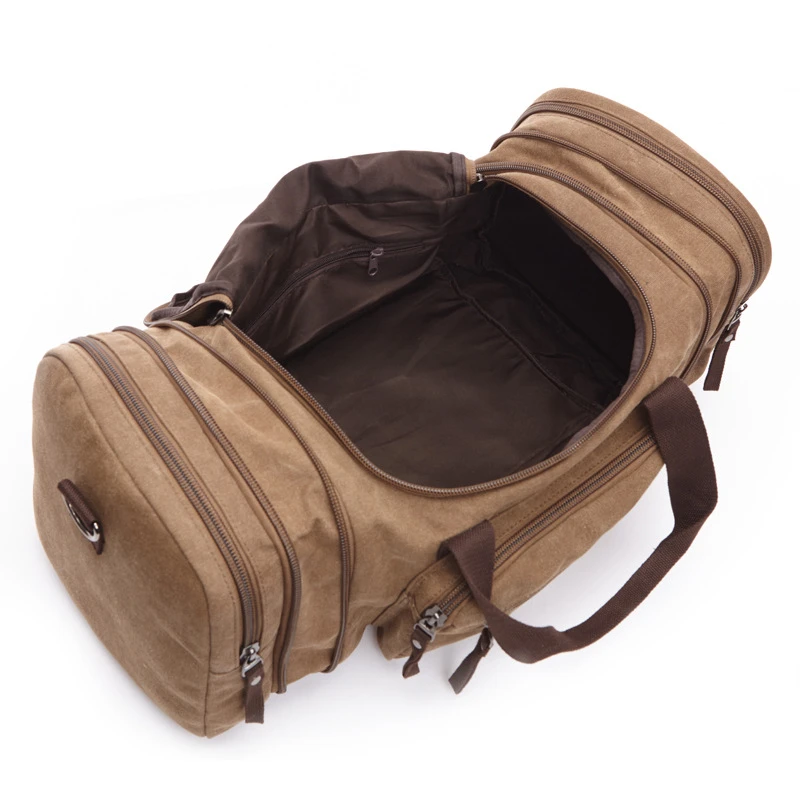 High Quality Men's Canvas Travel Bag Portable Leisure Fitness Bag Business Travel Duffle Bag Large Capacity Travel Luggage Bag