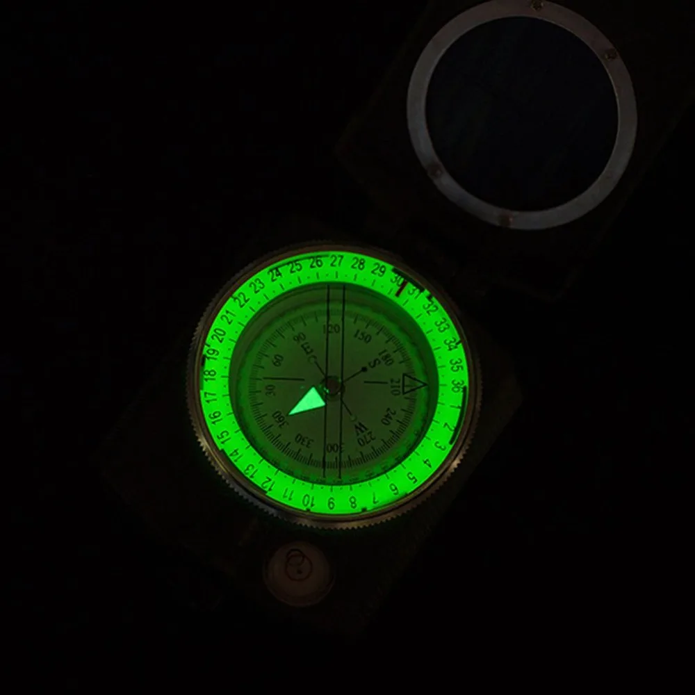 Светящаяся металлическая компас высокоточный K4580 магнитный водонепроницаемый