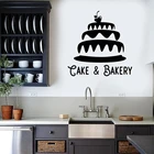 Настенные Стикеры для тортов, виниловые наклейки для пекарни, стикеры для духовки, стикеры для кухни в стиле Bakeshop, украшения для хлеба, торта, пирога, съемные украшения