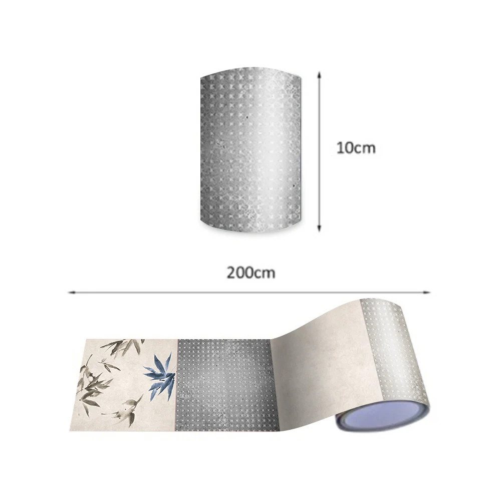 

Funlife 10*200cm Waterproof Self-Adhensive Tile Sticker Eco-Friendly PVC Wall Stickers Removable Kitchen Bathroom Wall Border