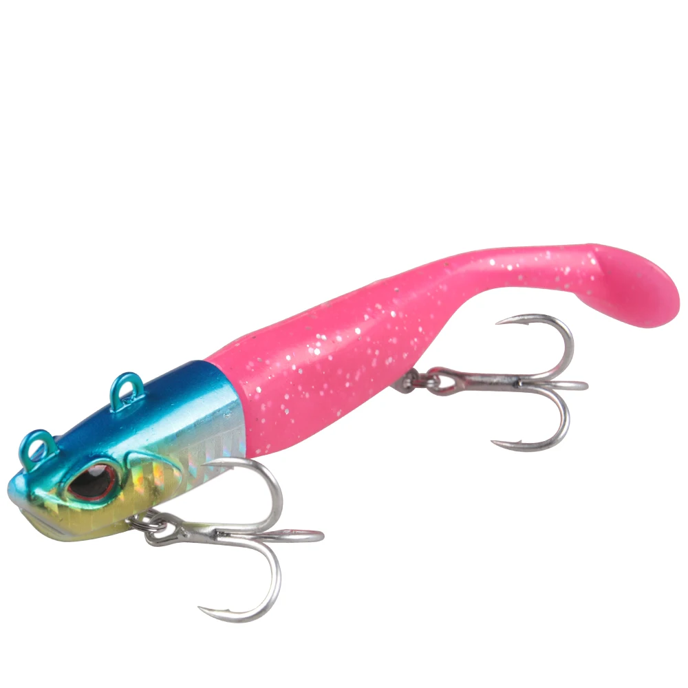 Мягкая рыболовная приманка с тройным крючком и запасным хвостом | Спорт