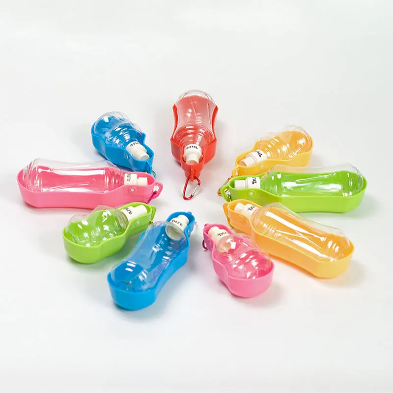 

250/500ML Pet Cats And Dogs Summer Outdoor Travel Water Bottle Plastic Cat And Dog Feeder Pet Travel Drinking Water Bottle
