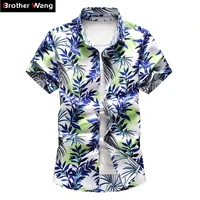 16 color mens hawaiian short sleeve shirt 2020 summer new fashion casual floral shirt male brand clothes plus size 5xl 6xl 7xl