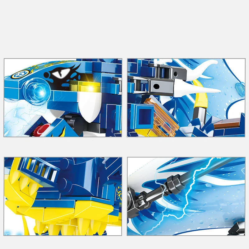 Новые Фигурки ниндзя голубой дракон Ллойд Боевой набор строительных блоков