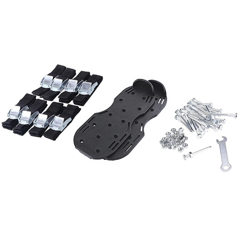 

Lawn Aerator Shoes with Adjustable Straps Loose Soil Sandal Nail Gardening Walking Aerating Tool Plastic Spike Shoes HX6C