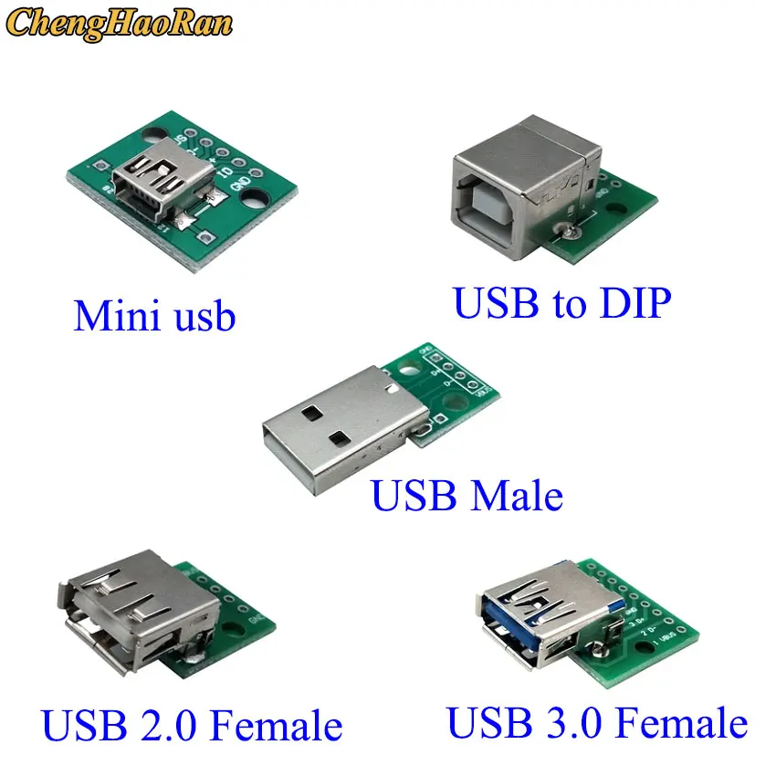 ChengHaoRan мини микро USB для DIP адаптера печатной платы тестовая Плата 2 0 3 1/Type C/HDMI iPhone 5