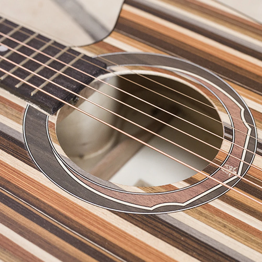 Гитарный гриф из дерева и розового 41 дюйм 20 класса поп полоска стиль колледжа для