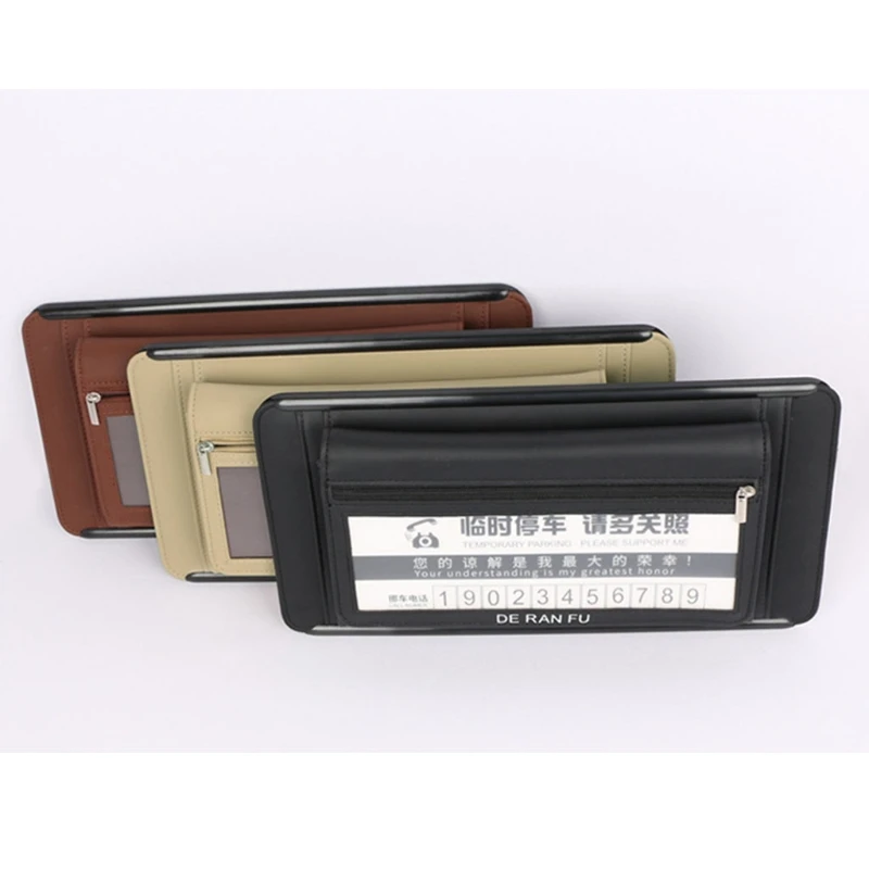 

Multi-functional Tissue Box Dirt-resistant Waterproof PU Leather Automotive Tissue Holders for Car Vehicles T3ED