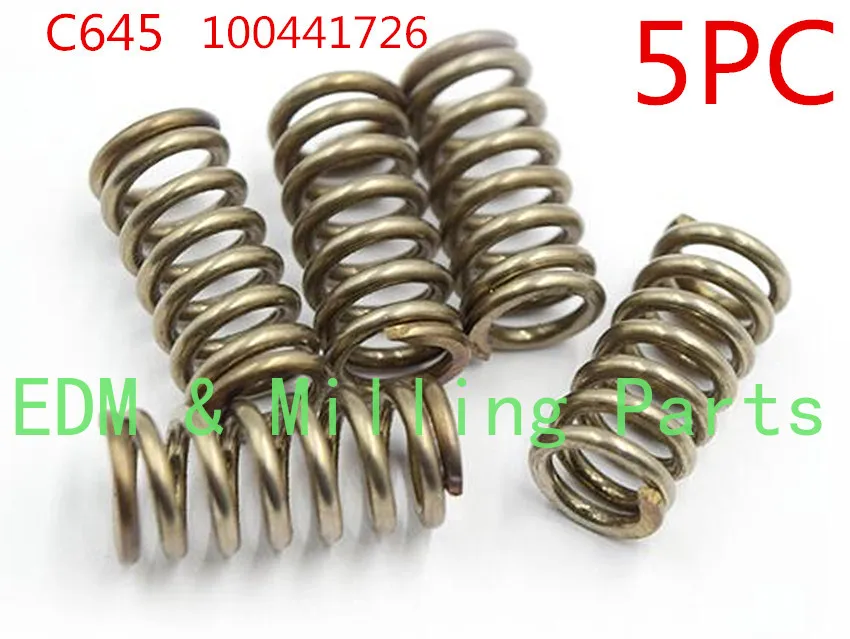 5PC EDM Wire Low Speed C645 100542854 7x10mm Bottom Cover Spring For CNC Charmilles Machine Service