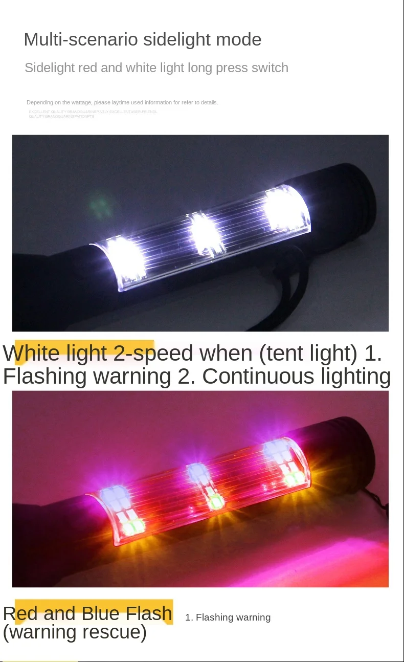 

Solar Flashlight Rechargeable Multifunctional Vehicle Emergency Escape Safety Hammer