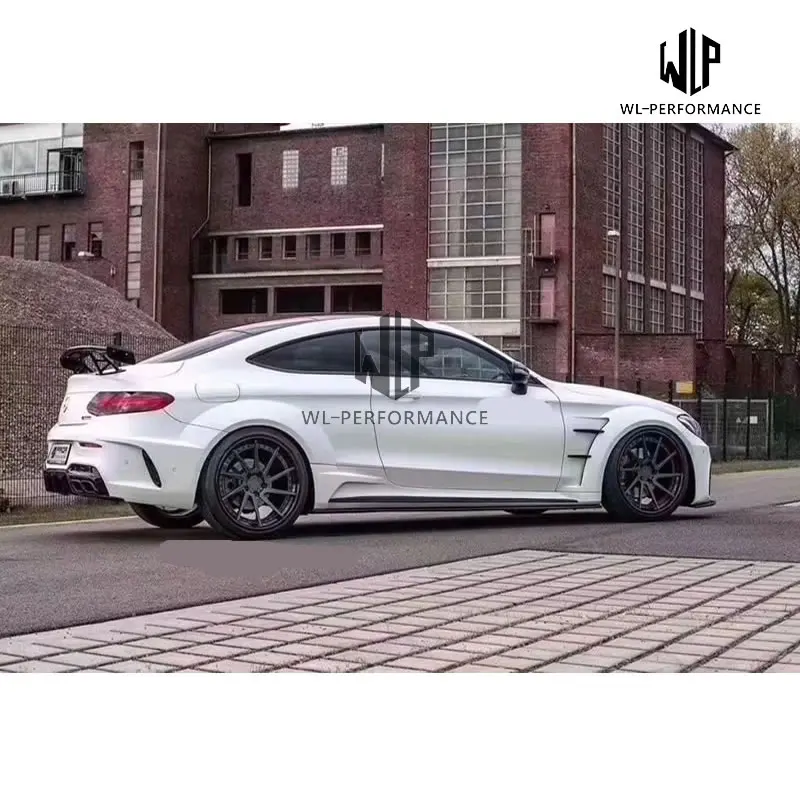 W205 C63 широкий автомобильный комплект кузова из углеродного волокна PP передний бампер задний бампер крыло боковые юбки для Benz W205 C63 AMG 14-18