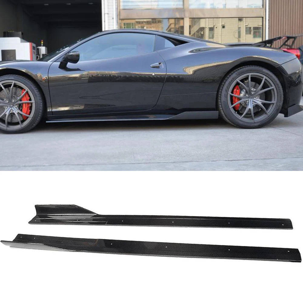 Автомобильные боковые юбки из углеродного волокна удлинитель губ для Ferrari 458 Coupe