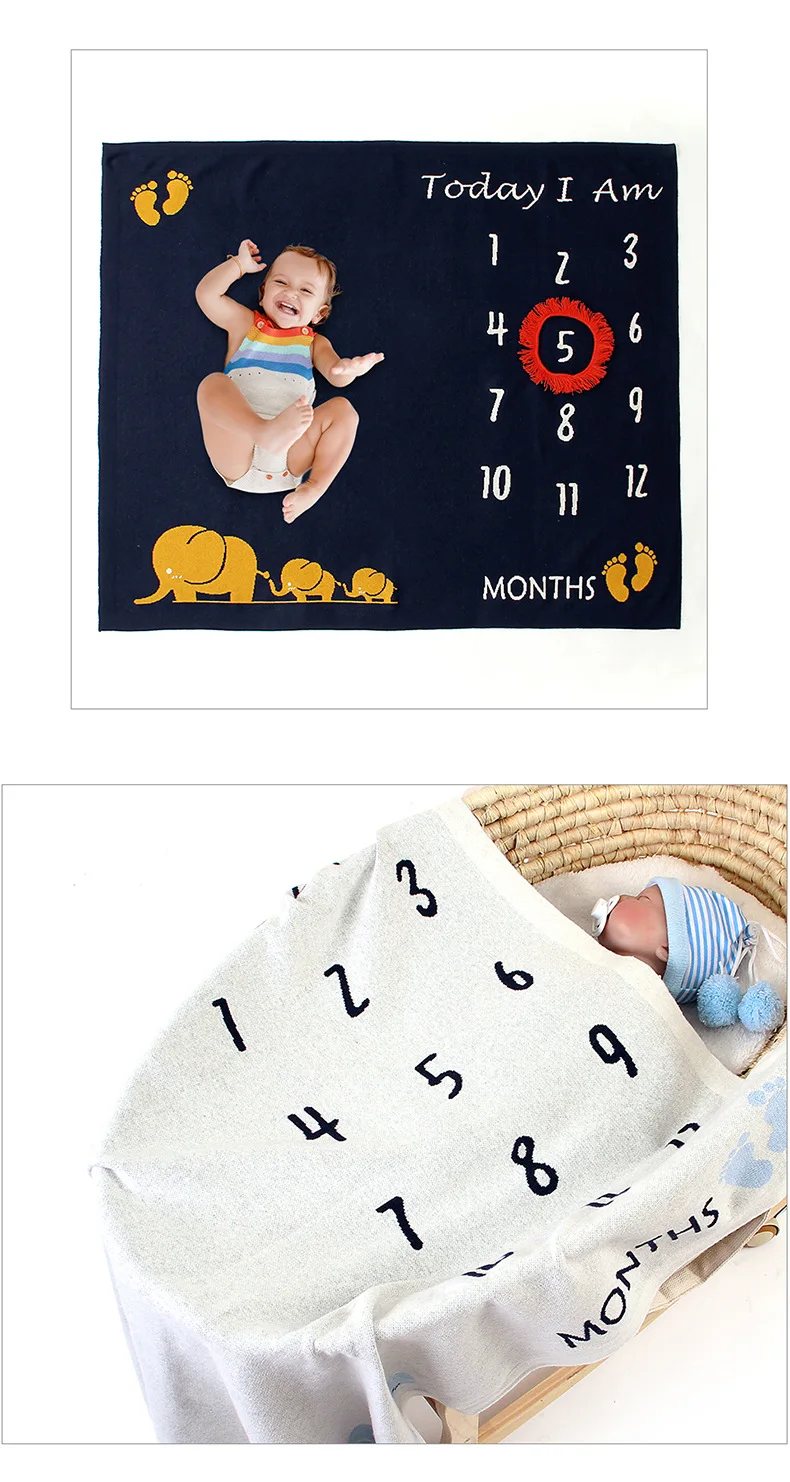 Детское месячное одеяло my first year Baby memories milestone cards одеяла реквизит для фотосессии Новорожденные Товары для малышей для месяцев ребенка