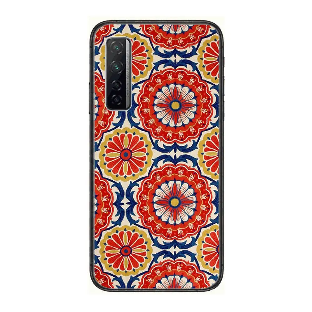 Разноцветные бохо мандала Цветы Чехол для телефона Huawei Nova девочек 2 3 4 5 6 7 8 SE i E Pro