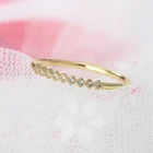 ZHOUYANG кольца для женщин простые элегантные простые геометрические мини Циркон розовое золото цвет тонкий палец кольцо подарок модные ювелирные изделия R157