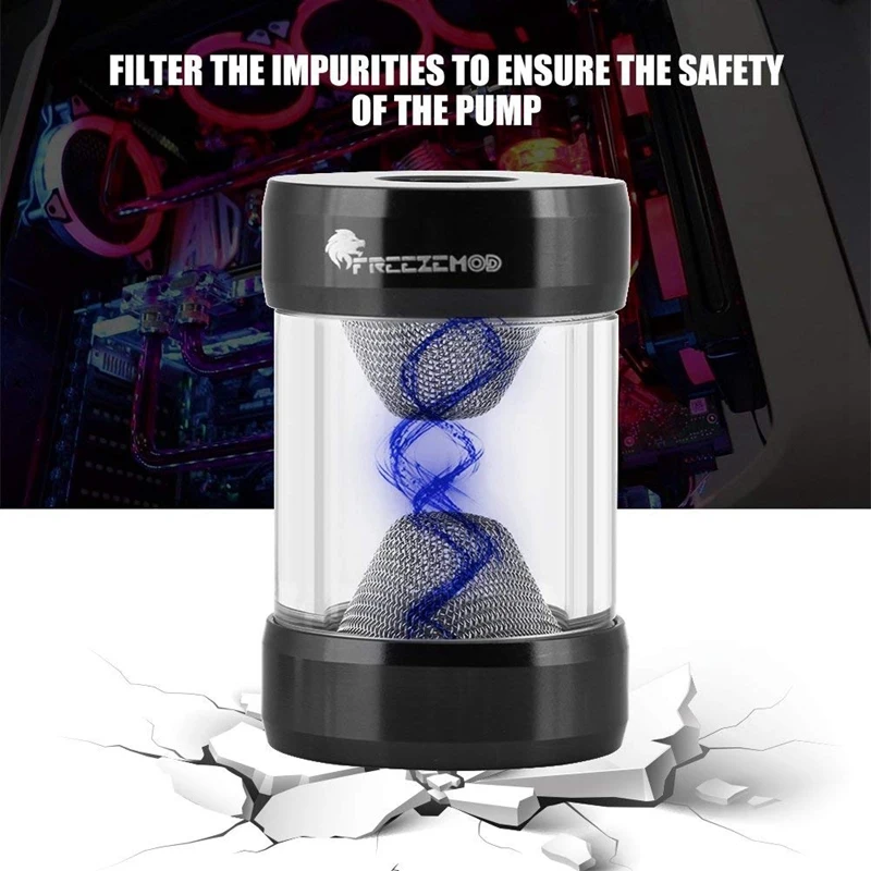 FREEZEMOD GLQ JX1 G1 / 4 дюйма серебристо водяное охлаждение Системы двойной Внутренняя