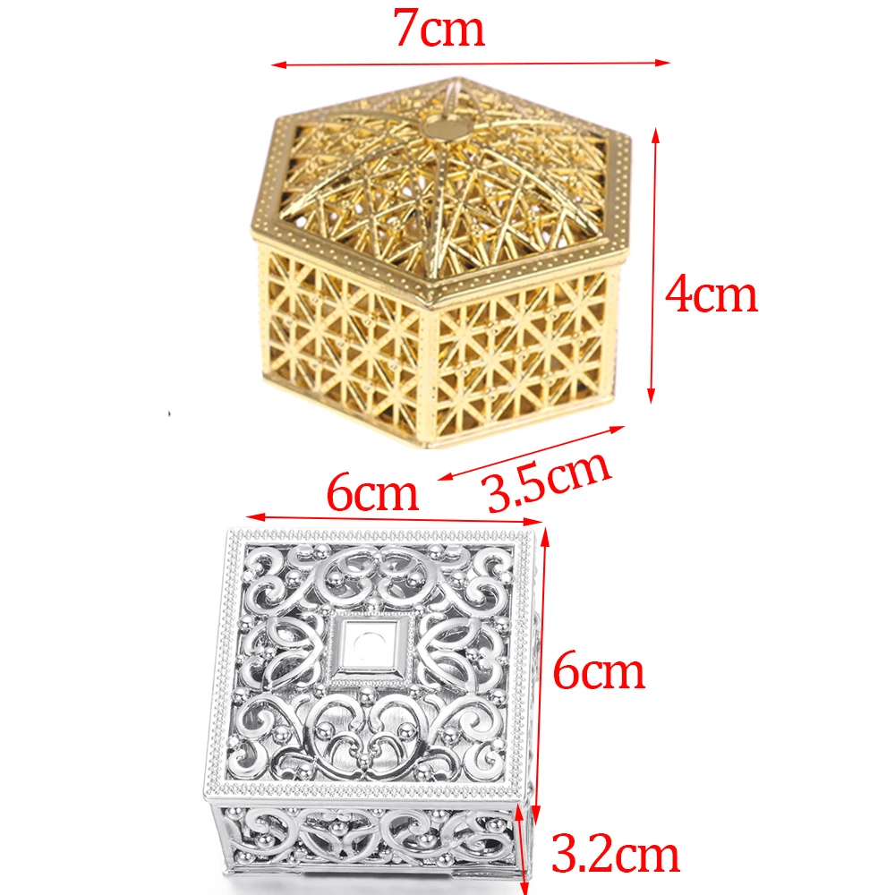 

1PC Plastic Hollow Gold Foil Cake Candy Box Wedding Favor Marriage Baby Shower Gift Treat Box Packaging Party Supplies