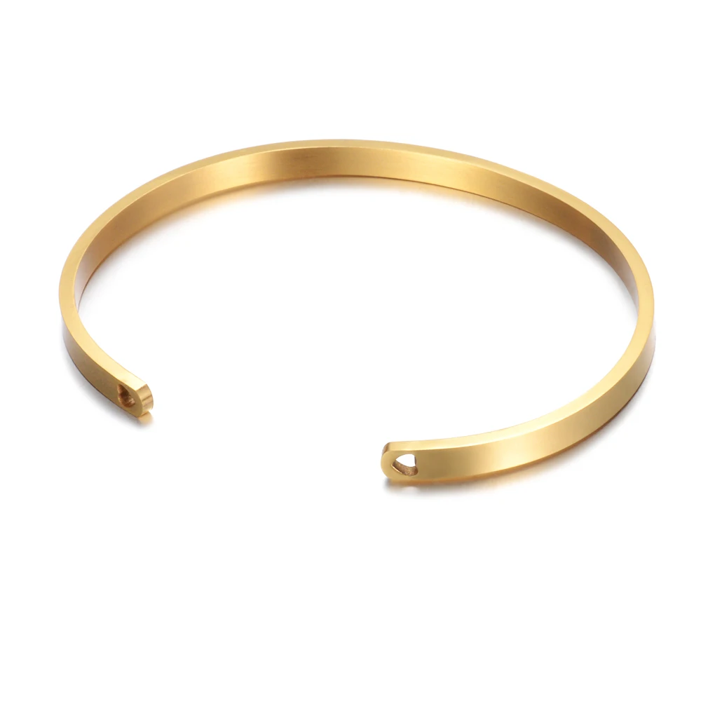 Ширина 4 мм персонализированный пустой браслет из нержавеющей стали с именем