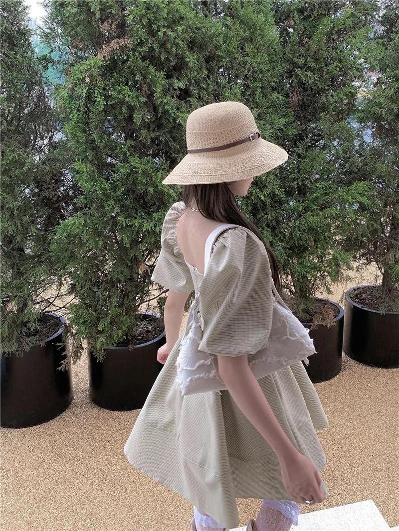 Женская клетчатая футболка с коротким рукавом Клубные Топы y2k Simplee милая одежда