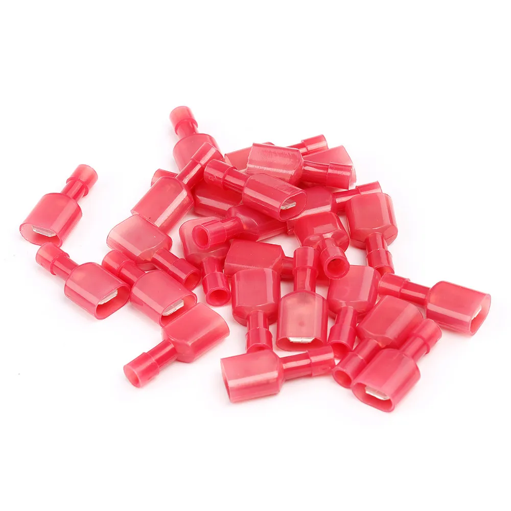 50 шт./25 пар синий/красный/желтый Лопата обжимные разъемы Мужской и Женский нейлон