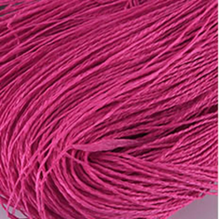 Однотонная пряжа из рафии для вязания крючком соломенная шляпа корзины ручной