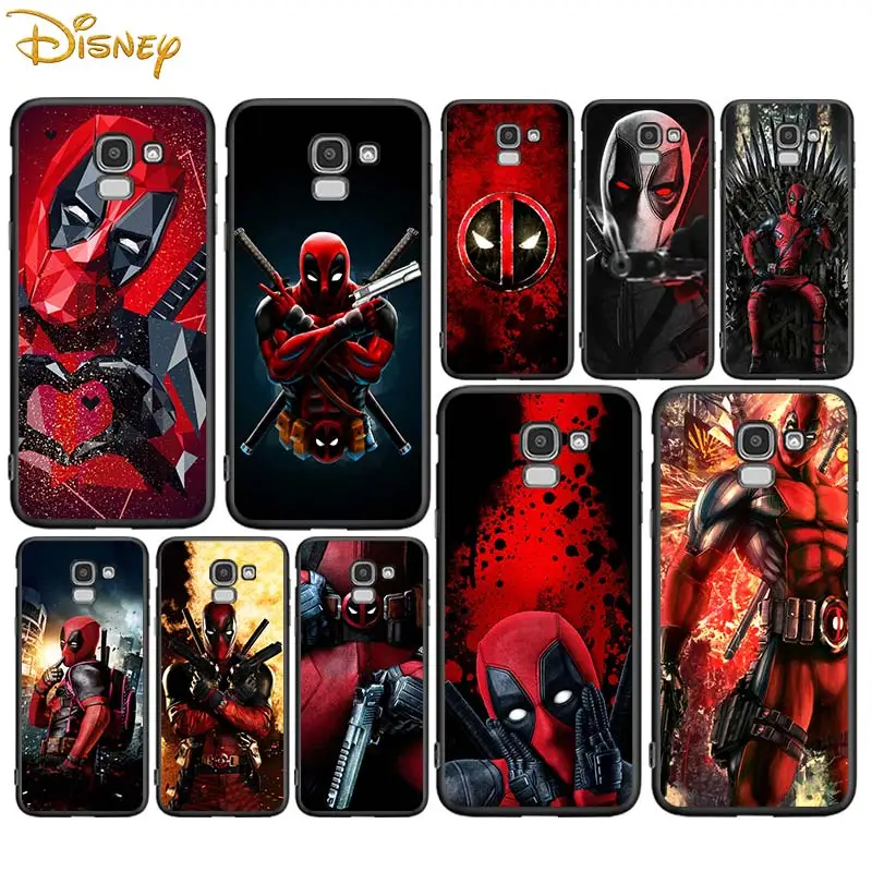 

Deadpool Marvel for Samsung Galaxy J2 J3 J4 Core J5 J6 J7 J8 Prime duo Plus 2018 2017 2016 Soft Black Phone Cover