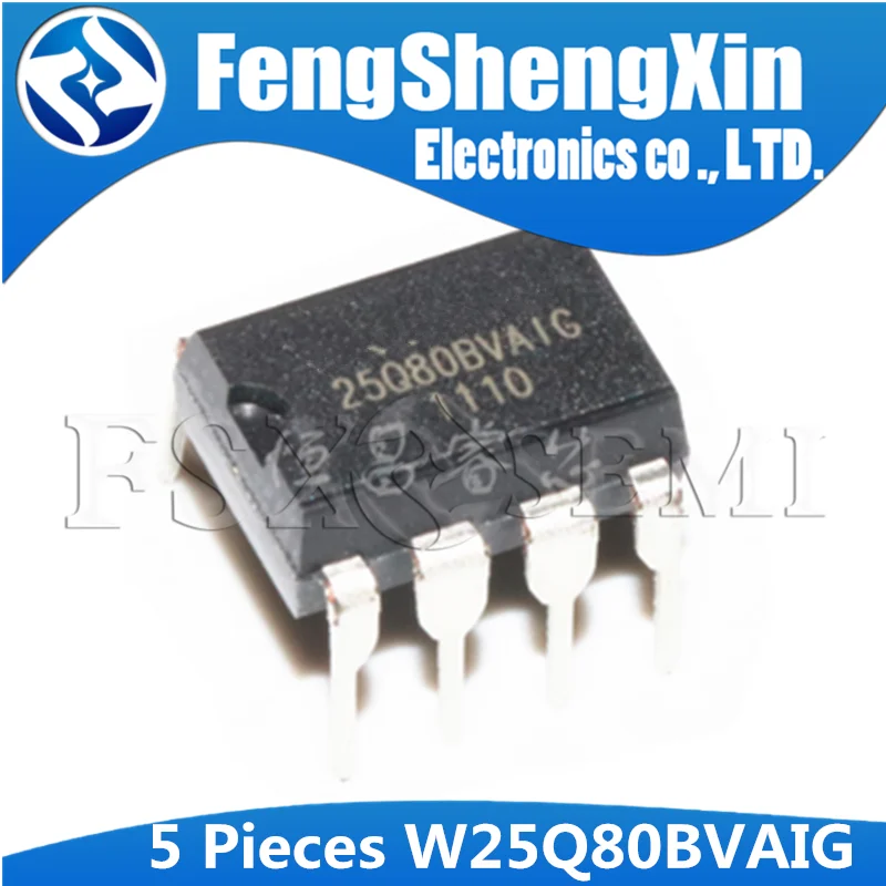 5 шт. W25Q80BVAIG DIP8 GD25Q80PCP GD25Q80 W25Q80 25Q80 DIP-8 25Q80BVAIG DIP 8 Мбит 1 м вспышка