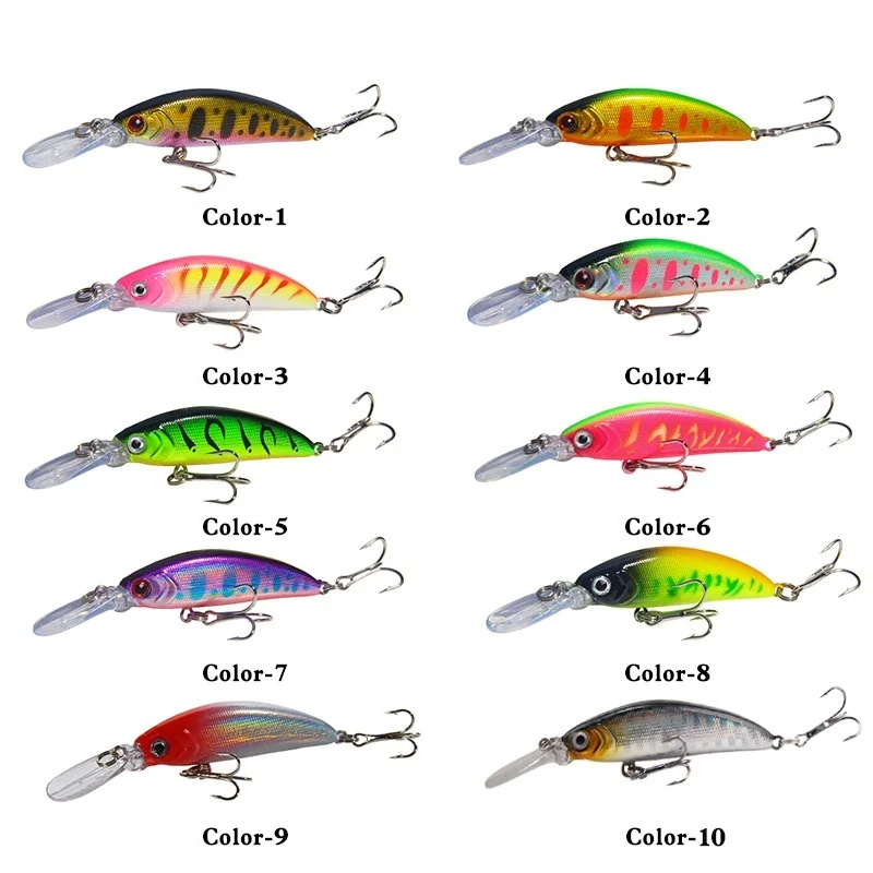 

6g 7cm Minnow Bait Hard Bait Fishing Wobblers Crankbait Perch Pike Salmon Trout Bass Lures