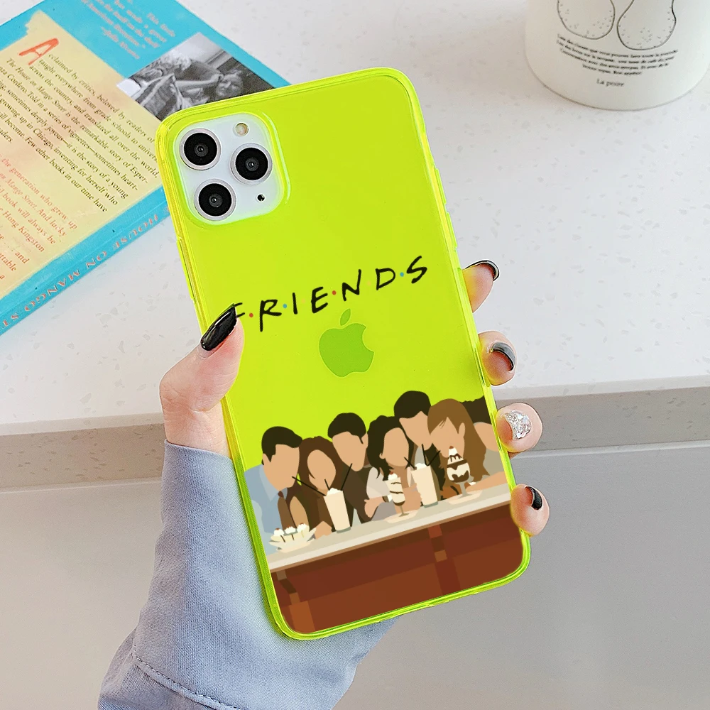 Флуоресцентный чехол для телефона Central Perk Friends Samsung A50 A70 A51 A71 S20 S9 S10 plus note10 Модный