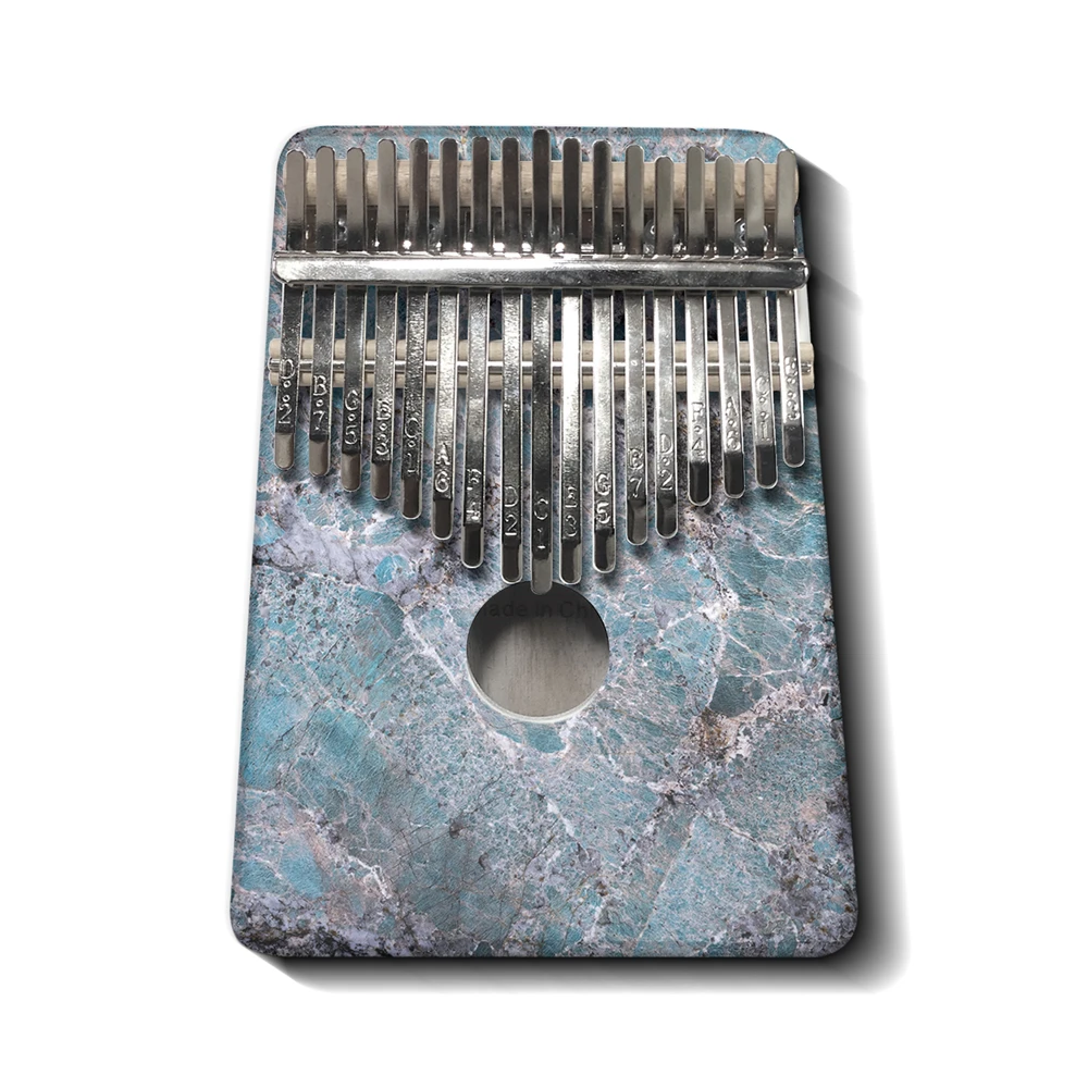 

Kalimba 17 Keys Thumb Piano Marble Pattern Printed Mahogany Wood Mbira Finger Piano Easy to Learn Portable Musical Instrument