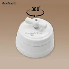 6 шт. высокое качество Европейский ретро керамический поворотный переключатель настенный светильник переключатель светодиодный светильник