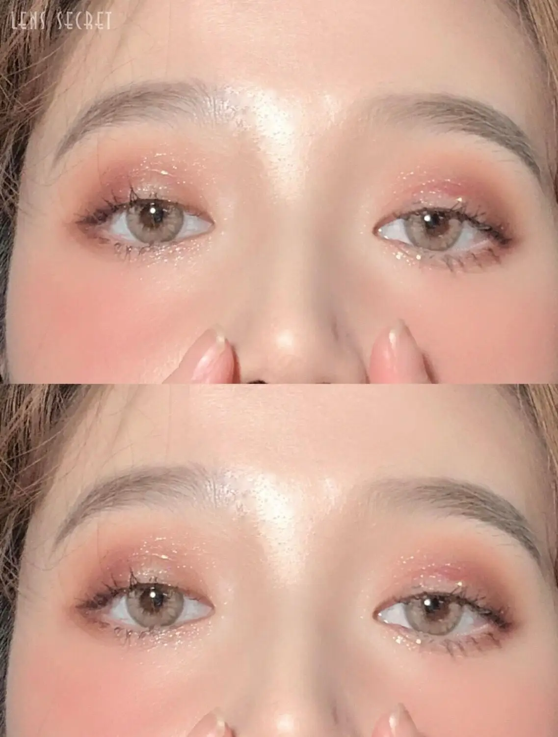 

EASYCON Color Contact Lenses for Eyes Colored Cosmetic Soft Natural Contacts Lens Bright brown big beauty pupil 2pcs/pair