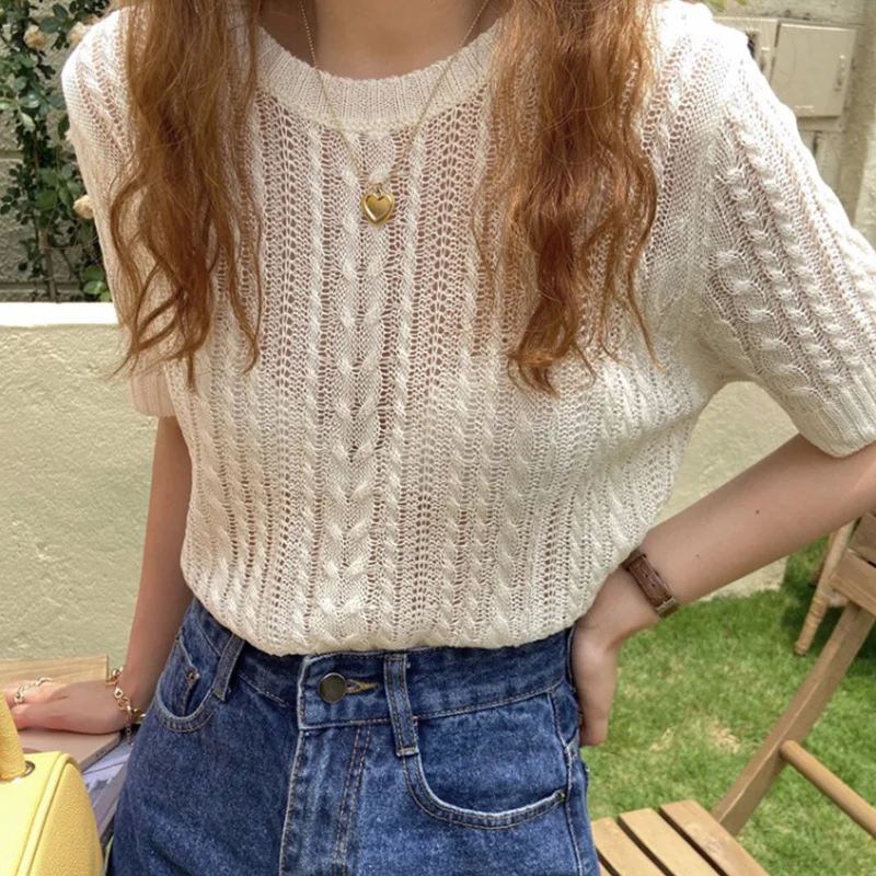 

Женские летние футболки, футболки в стиле Харадзюку, Хлопковая женская одежда, повседневные укороченные топы с круглым вырезом и короткими ...