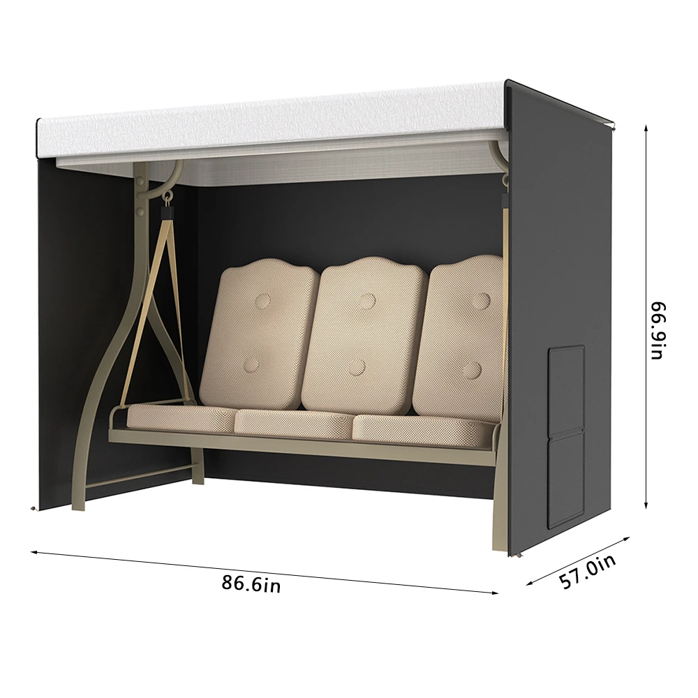 3 местный садовый чехол с качелями гамак для патио водонепроницаемый уличный на
