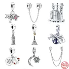 Новые летние аксессуары, бусины-шармы для браслета Pandora с портом Луны, подходит для браслета