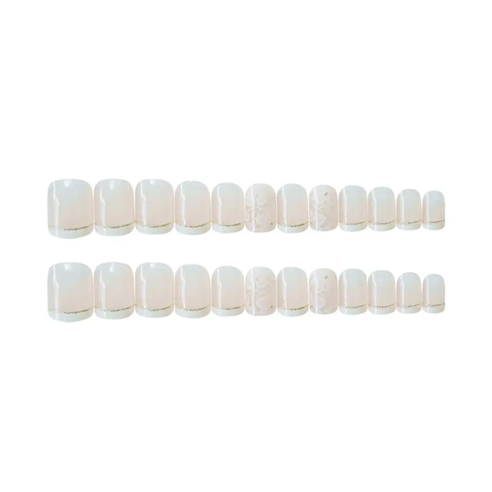 142 французский лист лотоса носить ногти готовой невесты кусок Ложные патчи для