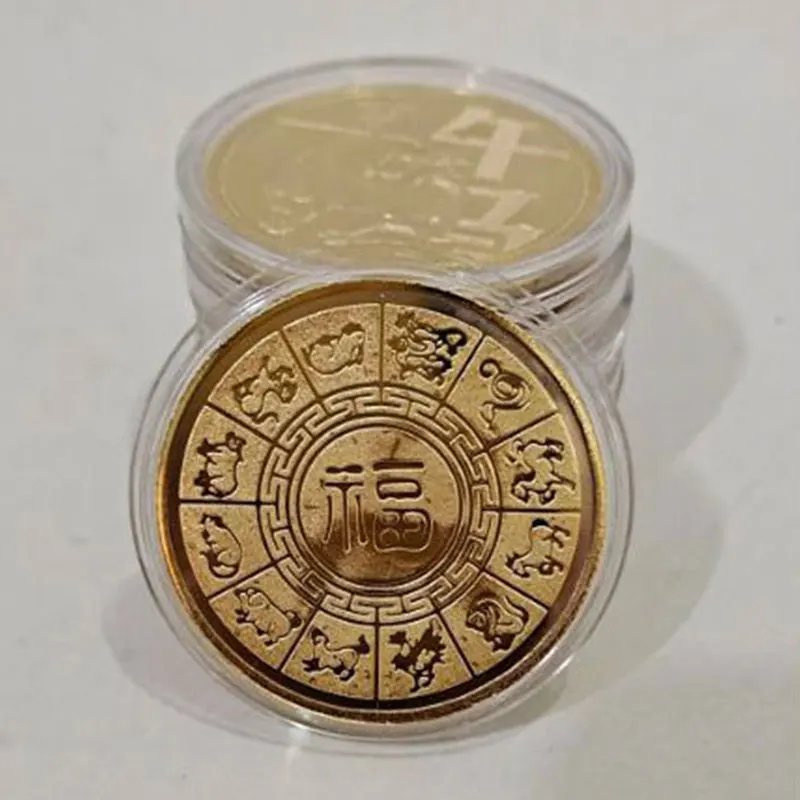 

2022 China New Year of Tiger Gold Coins Ornaments Decorations Zodiac Commemorative Coins Artwork Collectibles Souvenir Gift