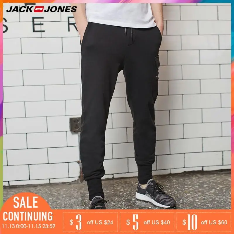 Jack Jones мужские хлопковые повседневные брюки бегунов Брюки уличные |