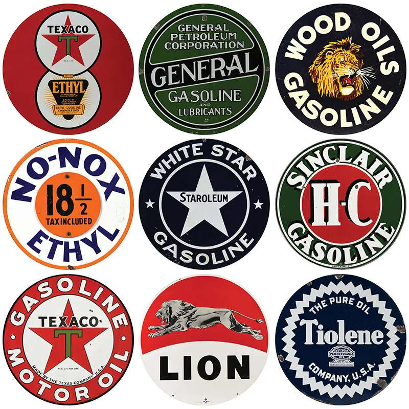 

30CM Vintage Round Plates Metal Sheet Frameless Painting Bar Garage Retro Nostalgia Plaque Tin Signs Bar Pub Wall Home Decors