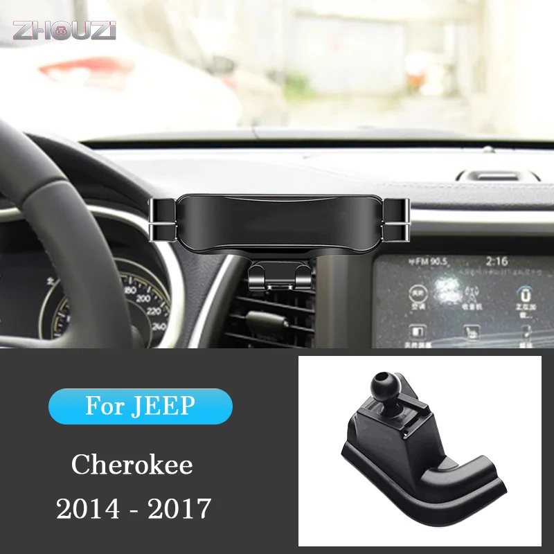 

Car Mobile Phone Holder Mounts GPS Stand Gravity Navigation Bracket For Jeep Cherokee 2014-2017 Car Accessories